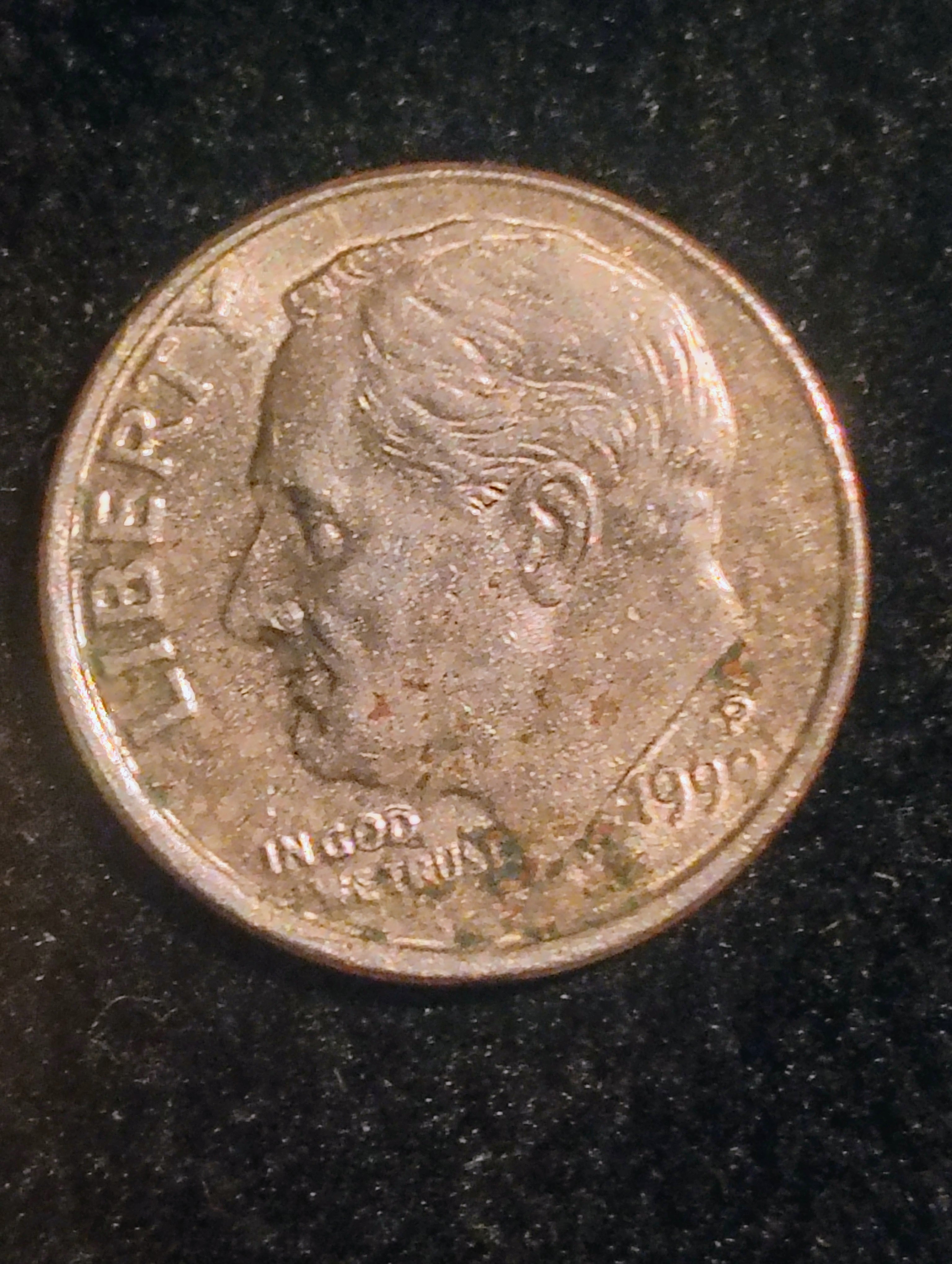 1999 P-mint Error Dime